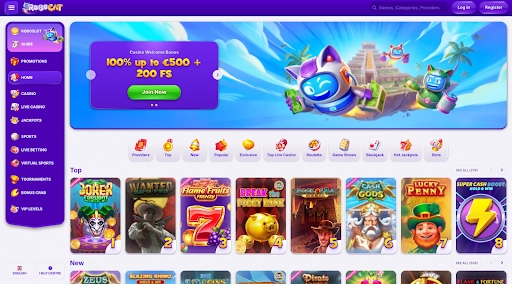 Join RoboCat Casino and claim your 100% bonus up to $750 + 200 Free Spins! Casino Welcome Bonus 100% up to $750 and 200 Free Spins