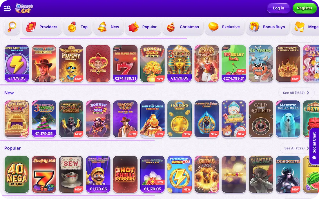 robocat casino games