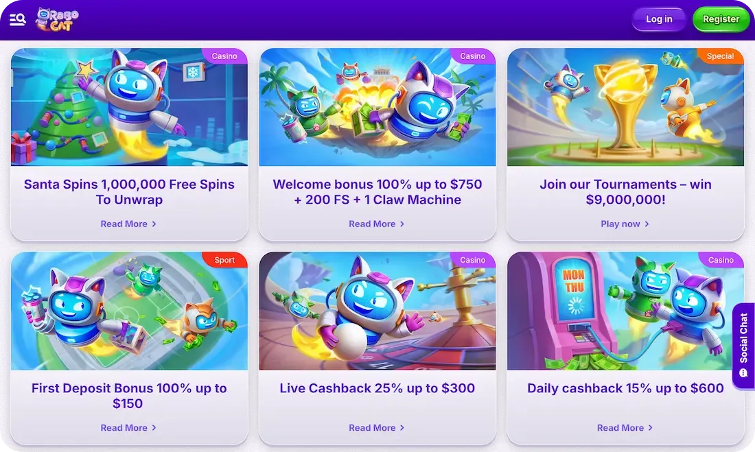 robocat casino bonus all
