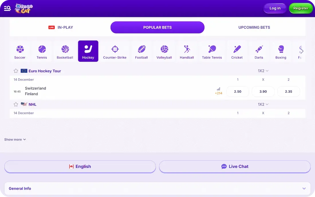 robocat casino sport